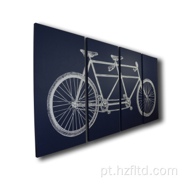 3 painéis decoração de arte de parede de lona de bicicleta
